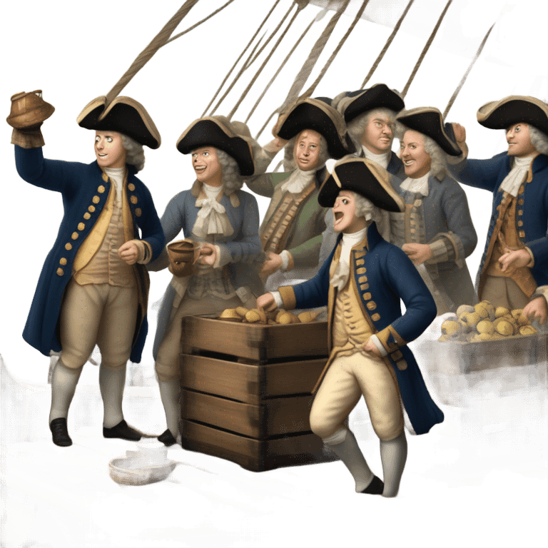 Boston tea party group emoji