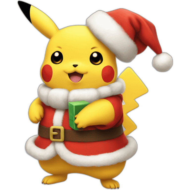 Santa claus pikachu emoji