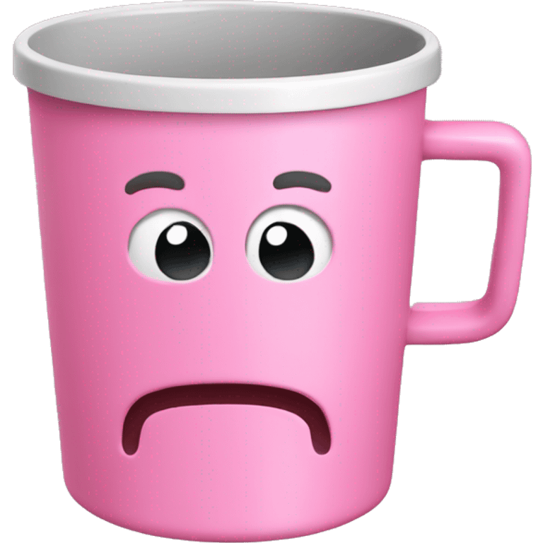 Pink Stanley drinking cup with handle emoji