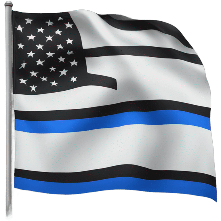 Thin blue line flag emoji