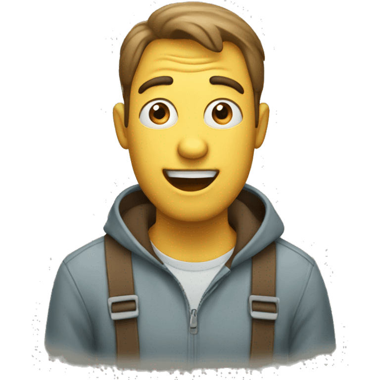 surprised man with new idea emoji