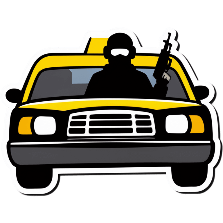 Terrorist in a taxi emoji