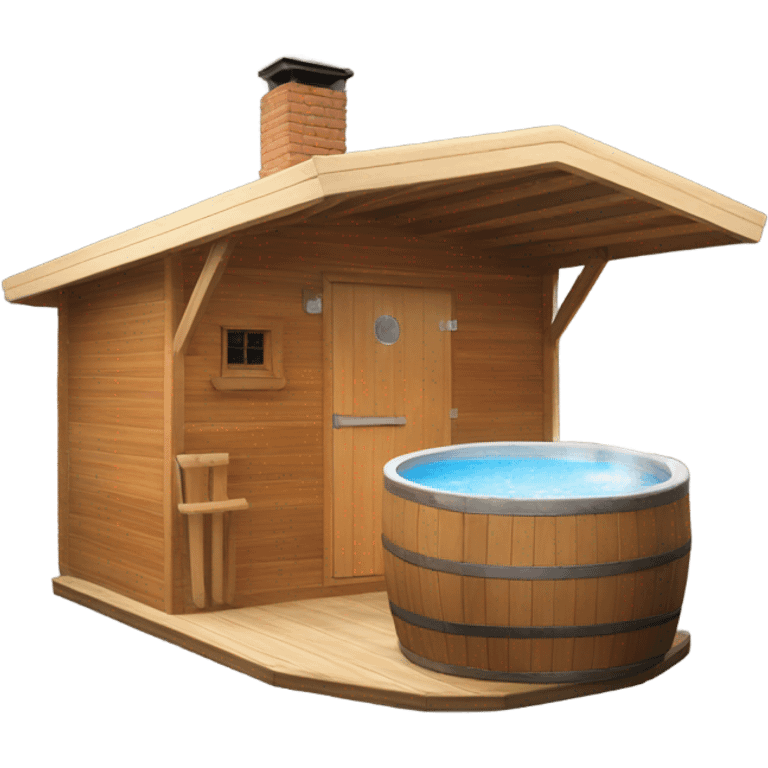 Create a rounded roof outdoor sauna emoji  emoji