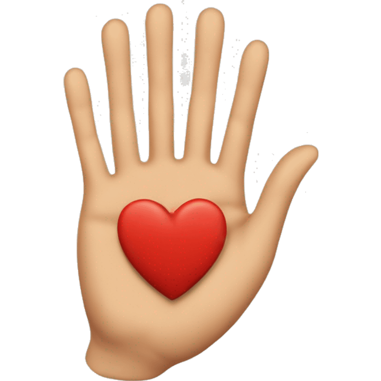 la mano haciendo la forma de un corazon emoji