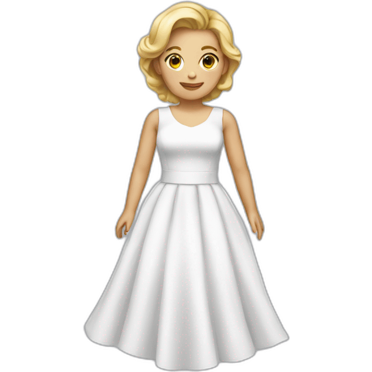 white dress emoji