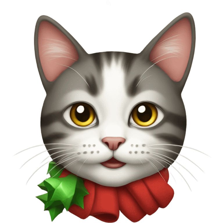 Christmas cat emoji