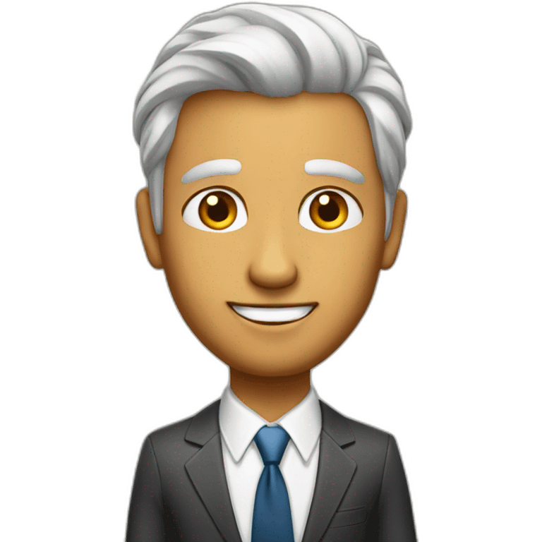 Businessman in fox look  emoji