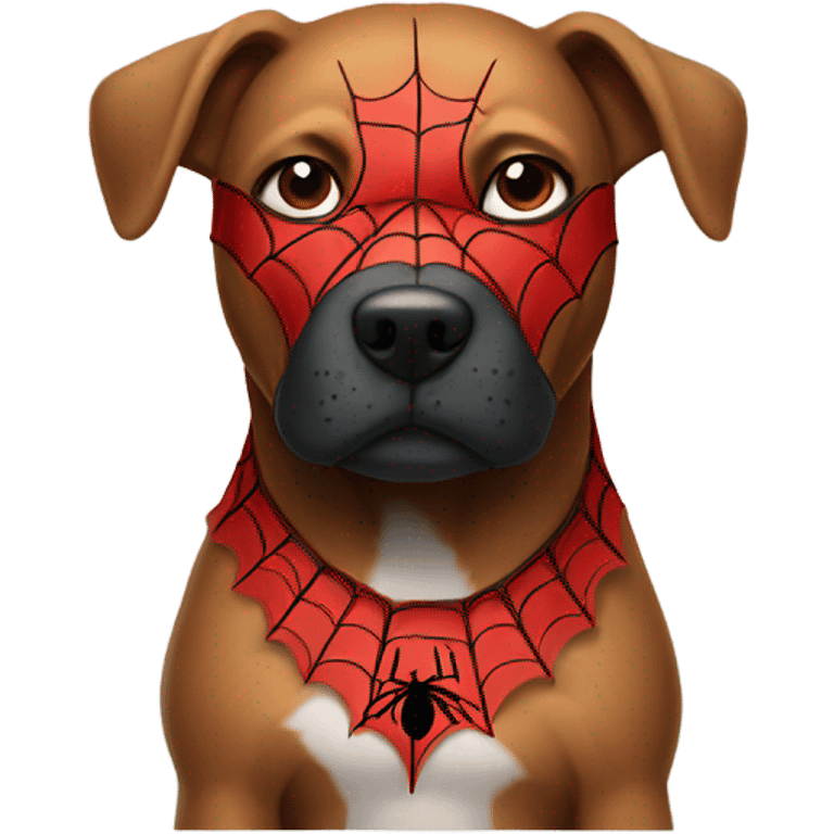 DOG in SPIDER MAN mask emoji