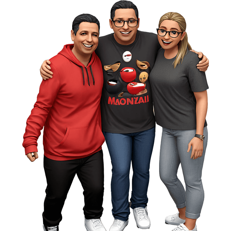 friends in casual style emoji