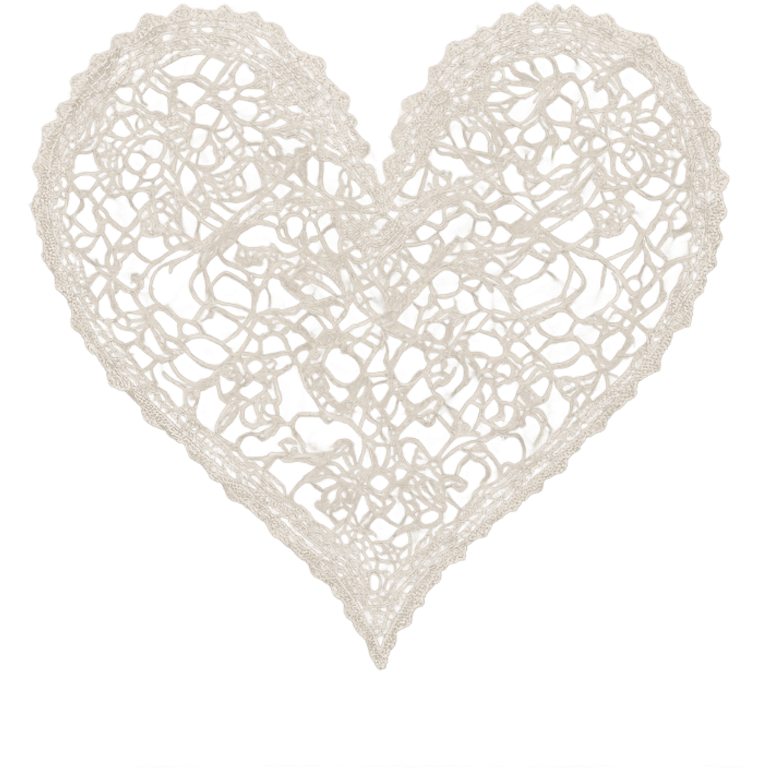 Lace heart emoji