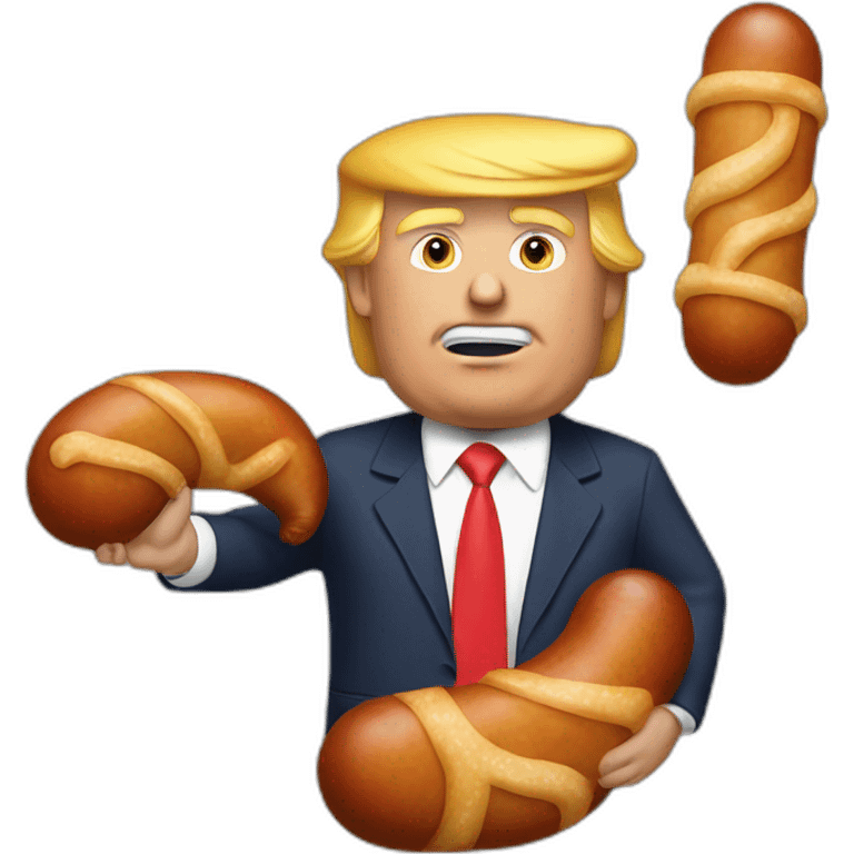 trump-holding-his-sausage emoji