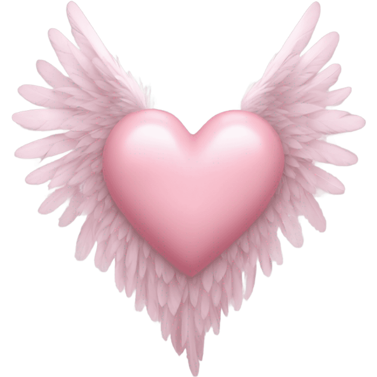 soft pink heart with wings emoji