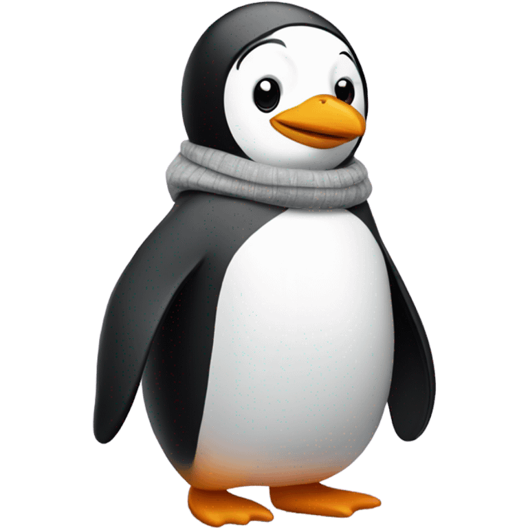 Penguin wearing a hoodie emoji