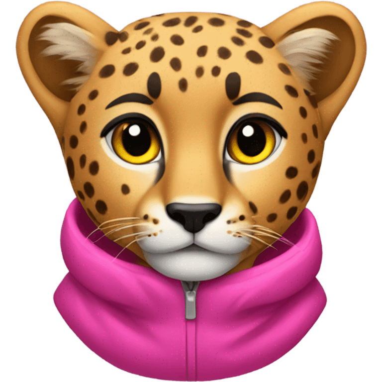 Cheetah pink emoji