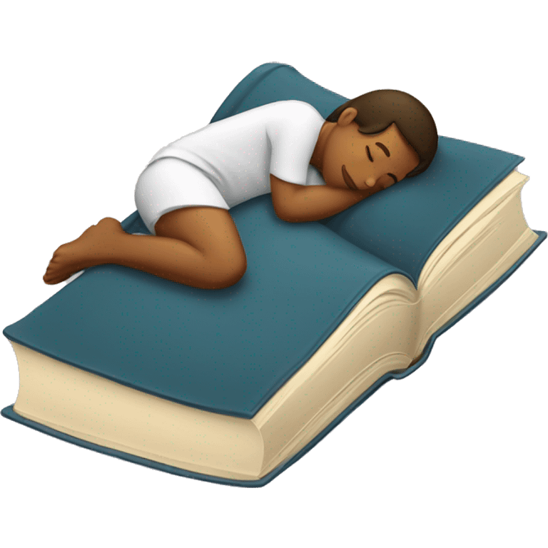 Sleeping with book as pillow  emoji