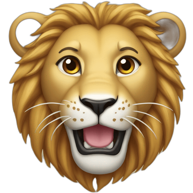 Celebraiting lion emoji