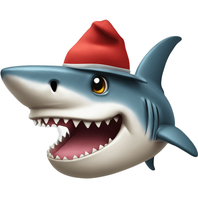 Shark whit a hat emoji