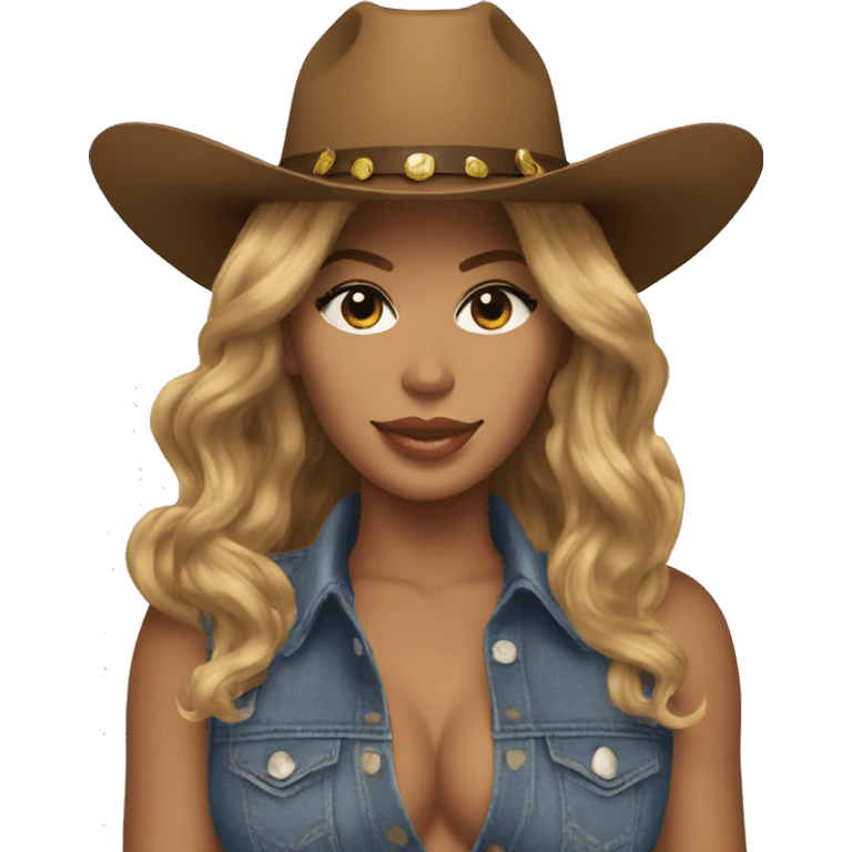 beyonce in cowboy hat emoji