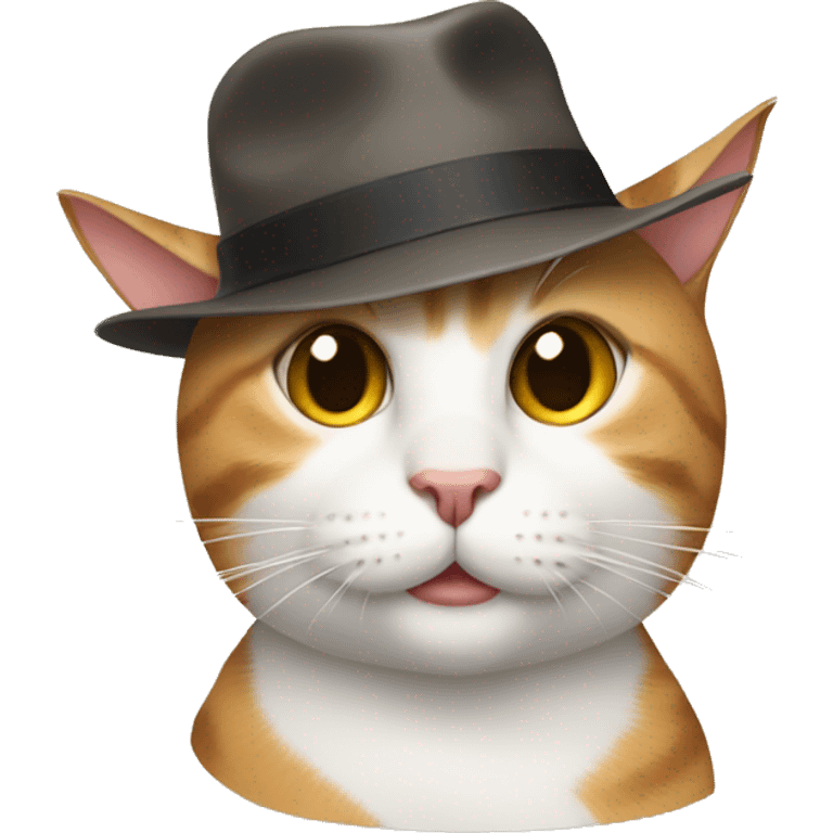 Cat wearing a hat emoji