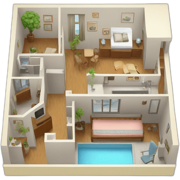 apartment isometric emoji