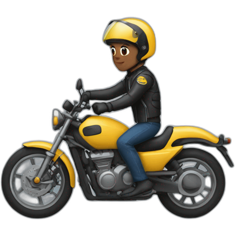 Motorcycle rider emoji