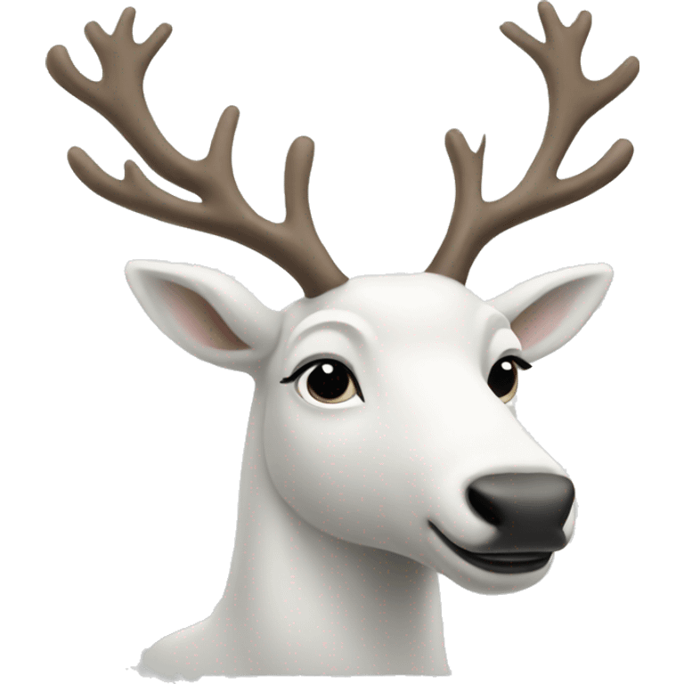 White reindeer  emoji