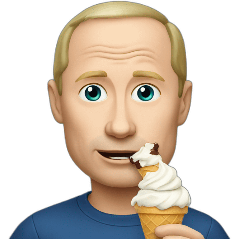 putin eating ice cream emoji