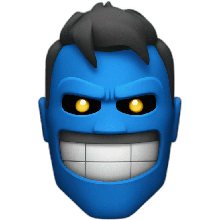 blue blocks bad vilain emoji