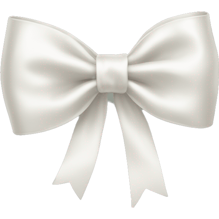 silk white bow emoji