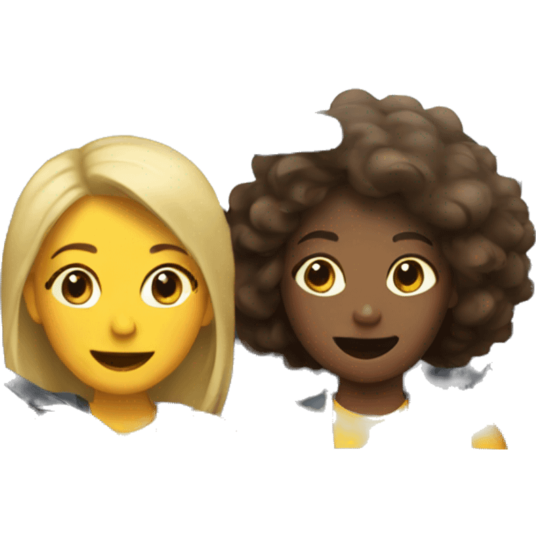 Two girls in a car emoji