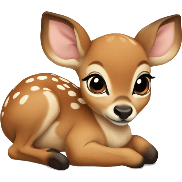 Baby fawn lying emoji