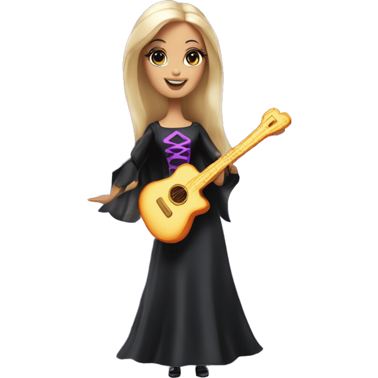 Barbie as a witch holding a grilled cheese sandwich and a wand emoji