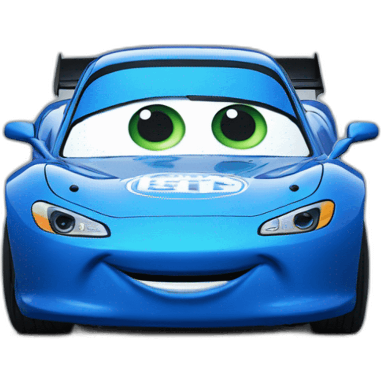 rayo mcqueen azul front view emoji