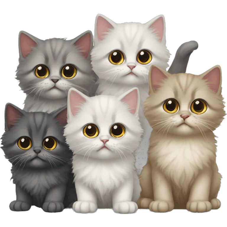 Group of Persian kittens emoji