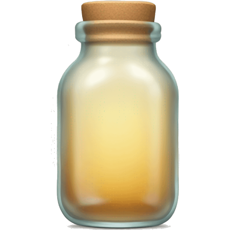 glass bottle with light colored tea emoji