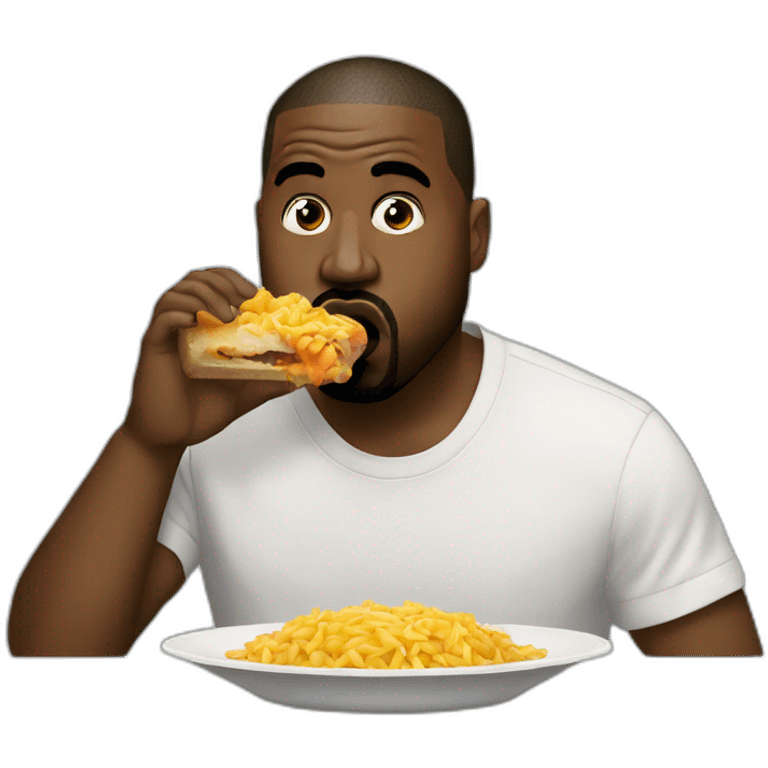 Kanye West eating emoji