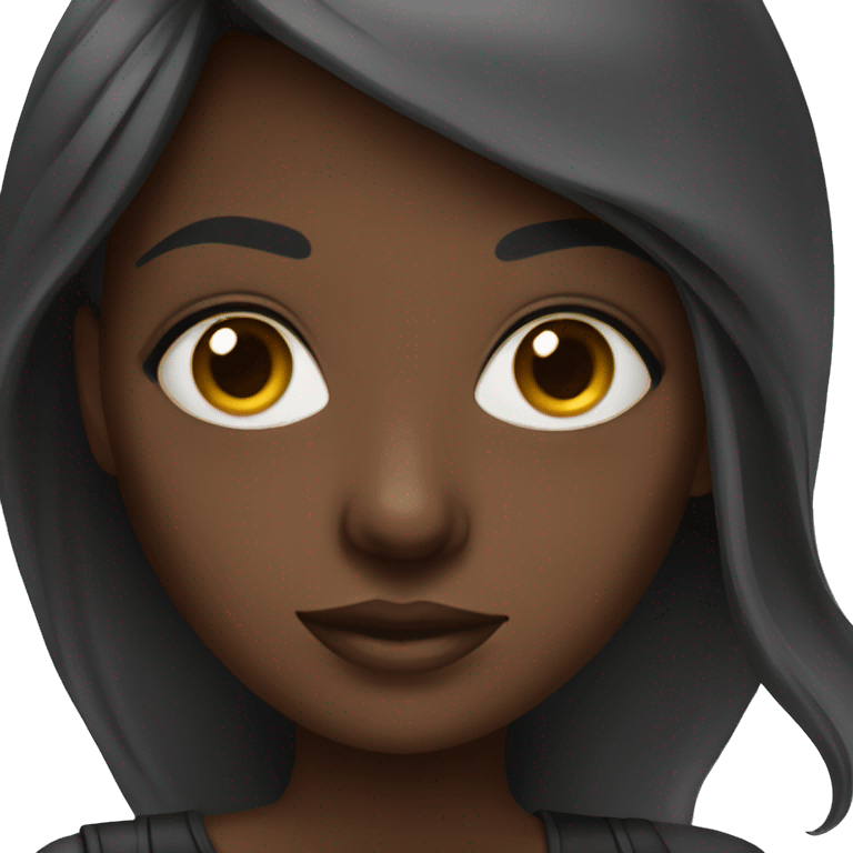 selfie of dark-skinned girl emoji