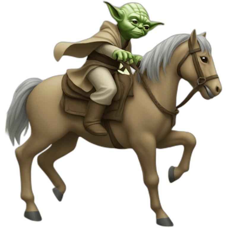 Yoda sur un cheval emoji