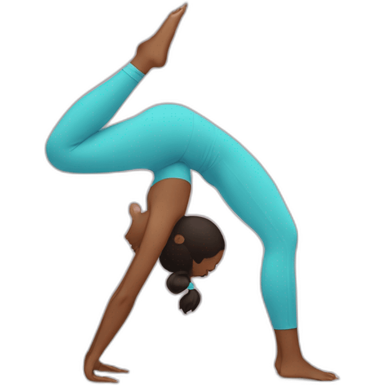 Girl in yoga asana emoji