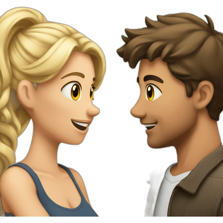 a guy flirting with a girl emoji