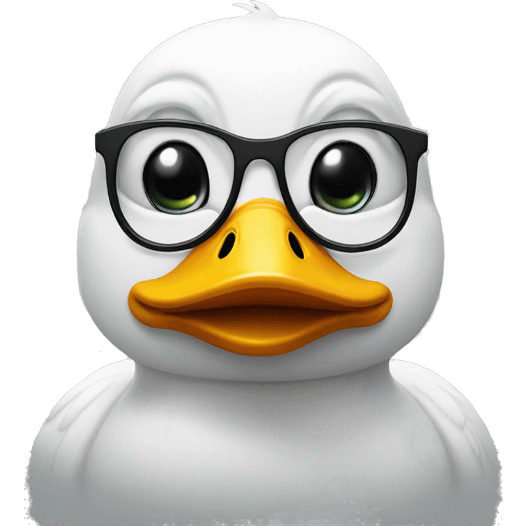 Duck with glasses  emoji