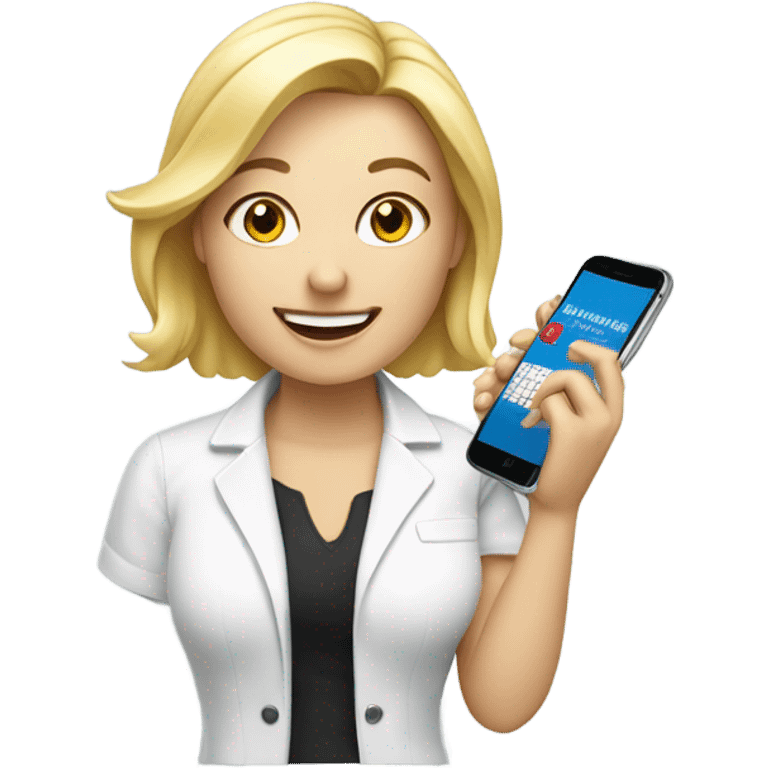 Apple looking emoji style, where is a blond, white woman who books an appointment emoji