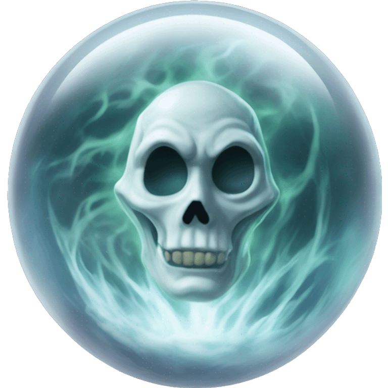 The prophecy orb: A glass sphere containing a prophecy about Harry and Voldemort. It has delicate markings and a misty interior that swirls with prophecy when examined.

 emoji