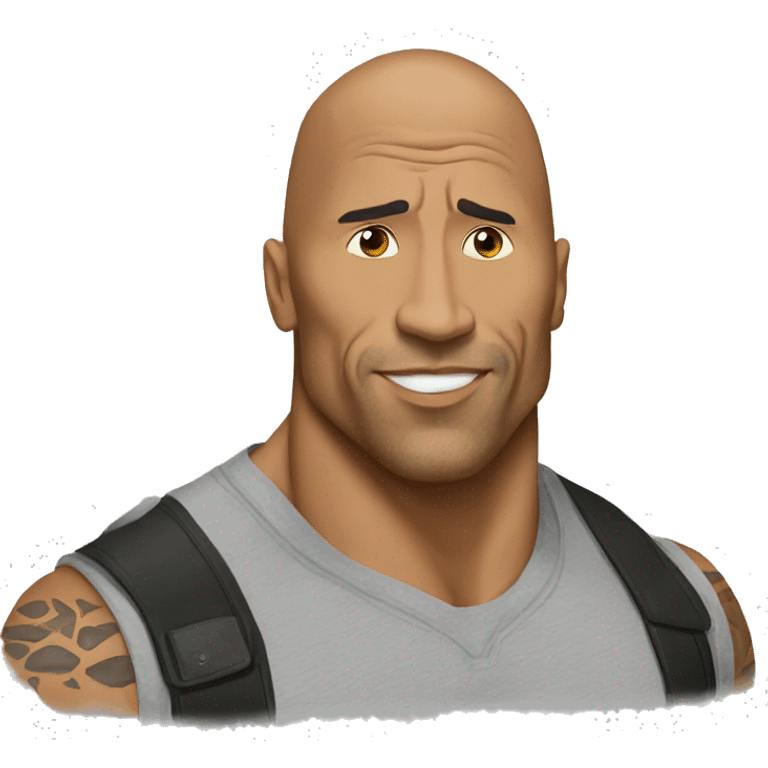 the rock kiss white guy emoji