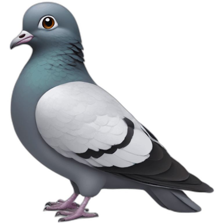 Pigeon smiling emoji