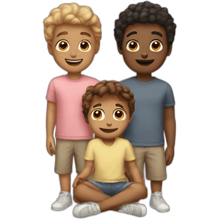 Three friends  emoji