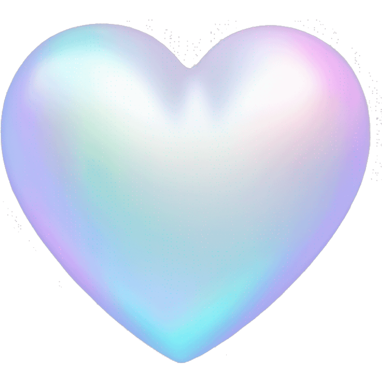 Pastel White iridescent heart emoji