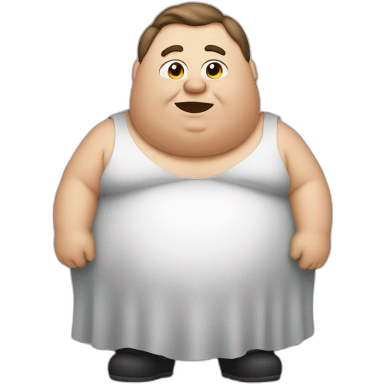 FAT GUY WEARING GOWN emoji