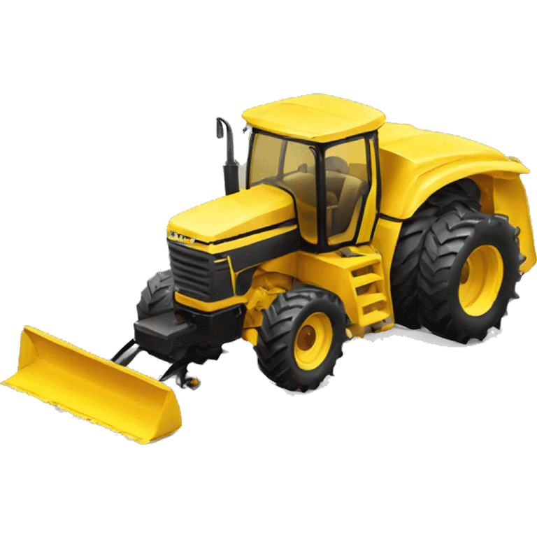 yellow engine hood tractor emoji