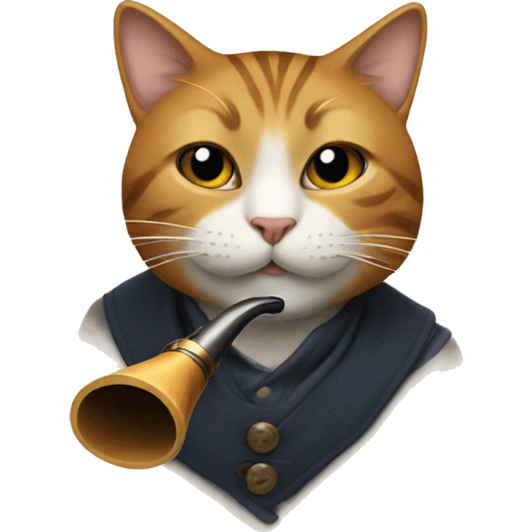 Cat with a pipe emoji